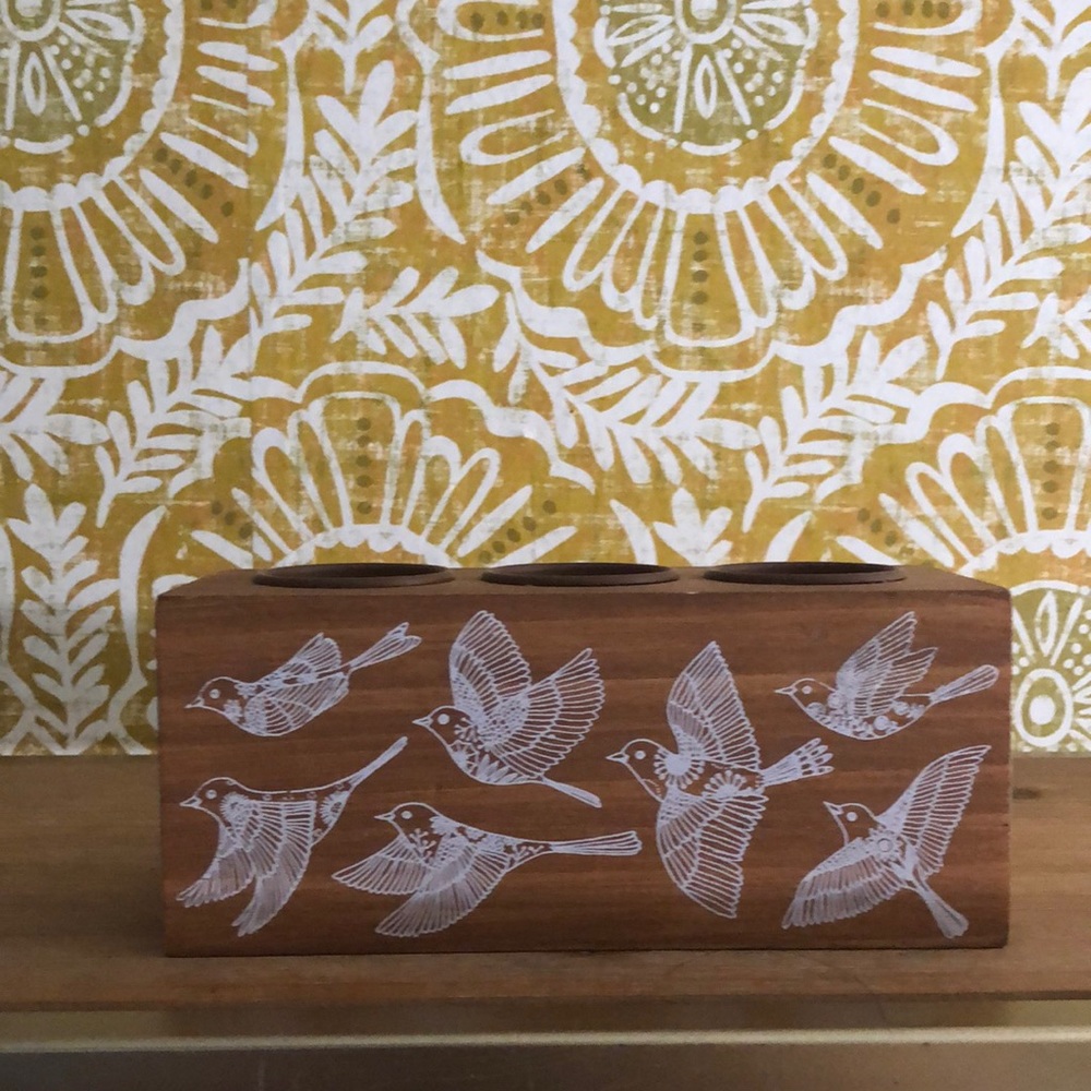 Geninne Zlatkis  Hallmark wood candle holder
